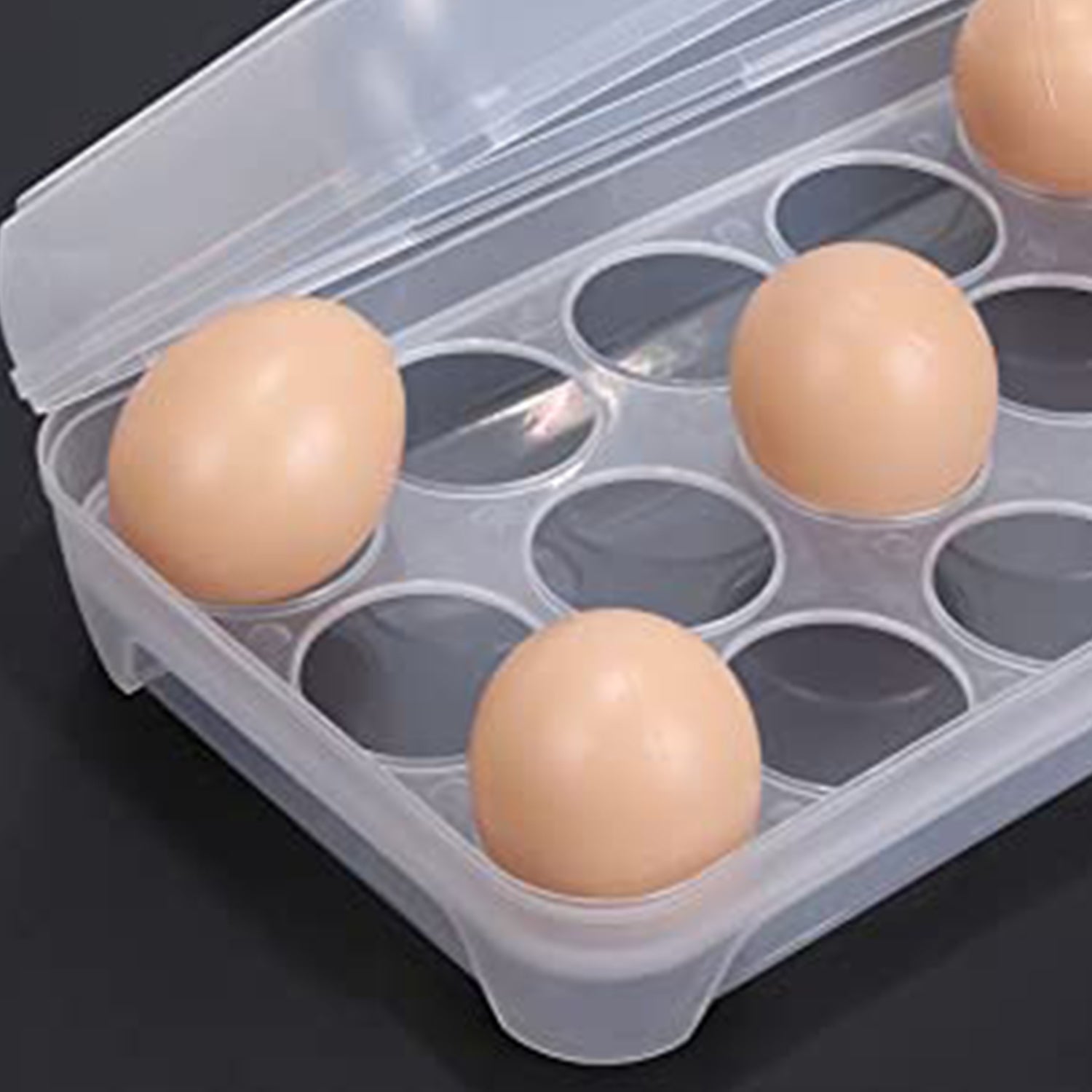 Plastic Egg Storage Container Holder for Refrigerator Egg Tray Holds 15 Eggs (1 Pc) Plastic Egg Storage Container Holder for Refrigerator Egg Tray Holds 15 Eggs (1 Pc)